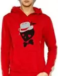 2012 guess veste mode hoodie animation rouge